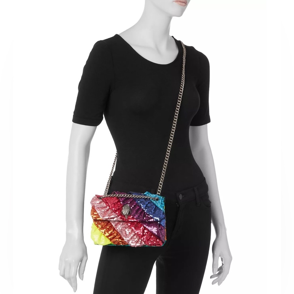 KURT GEIGER LONDON Kensington Mini Sequin Ruffles Crossbody - Picture 5 of 7